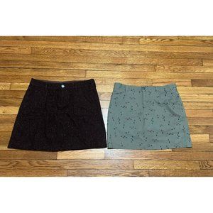 Warm and cool weather combo! Eddie Bauer Skort & Woolrich Wool Skirt